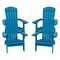 Flash Furniture Blue All-Weather Folding Adirondack Chairs, PK 4 4-JJ-C14505-BLU-GG - alternate 2